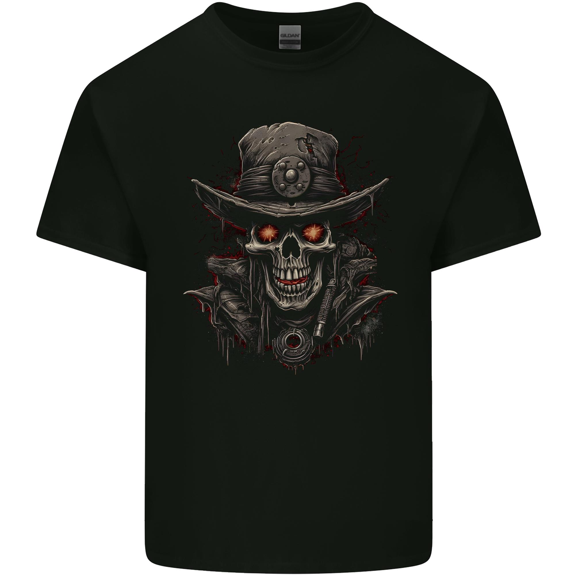 A Heavy Metal Skull Cowboy Demon Evil Unisexs Light Cotton TShirt S