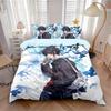 New Anime Fairy Tail Black Bedding Set Duvet Cover Set With Pillowcase For Boys Girls Gift Bedclothes Bed Quilt Cover Set
