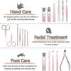 Professional Nail Clipper Set - 18pcs Manicure Pedicure Kit with Travel Box (Pink)