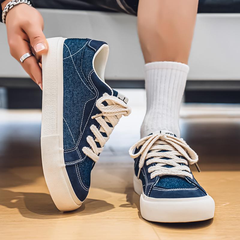 Fashion Brand Men Casual Shoes Street Designer Skateboarding Shoes 2025New Spring Breathable Board Shoes for Men Lace Up Sneaker