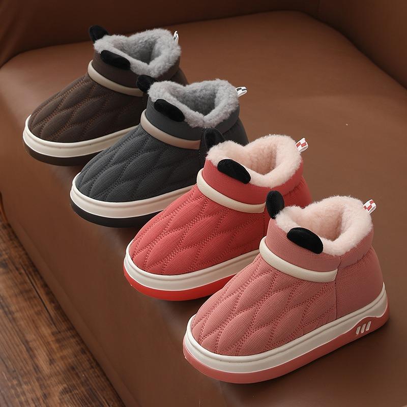 2-10 years old leather children's bag and short cotton boots boys and girls winter non-slip boys and babies warm cotton shoes winter