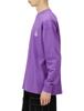 Improbes Casual Gerry Long Sleeve T-Shirt with One-Point Logo Embroidery, Men's, Purple