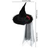 Baroque Wizard Cap Gothic Queen Halloween Witch Hats Foldable   Adult