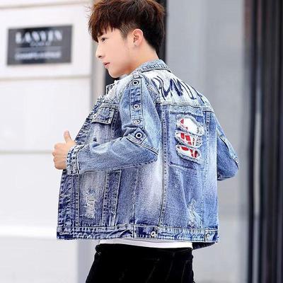 Schlanke Denim-Baseballjacke für Herren – Trendiger koreanischer Stil für Frühling und Herbst