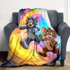 1pc Tom, Jerry Blanket Lightweight Flannel Throw For Sofa, Bed, Travel, Livingroom, Office, Couch, Chair, And Bed