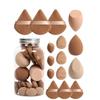 Ecarla - Sada 15 kosmetických houbiček BROWN CREAM DUO