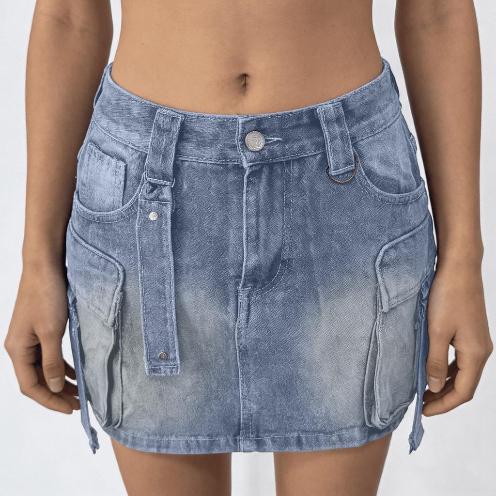 Womens Skirt High Waisted Stretchy Jean Skirts Casual Slim Fit Short Skirts