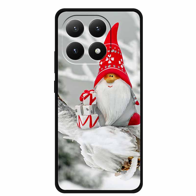 Christmas Cover For Xiaomi 15T 5G Case Black Silicone Cases TPU Santa Claus Christmas Tree Cover Cartoon Deer For Mi 15T 5G 15 T