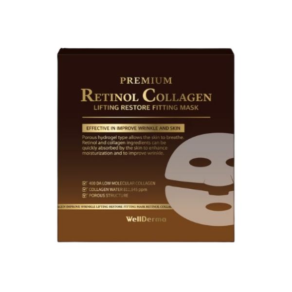 

Wellderma Premium Retinol Collagen Lifting Restore Fitting Mask 75g × 3 Sheets