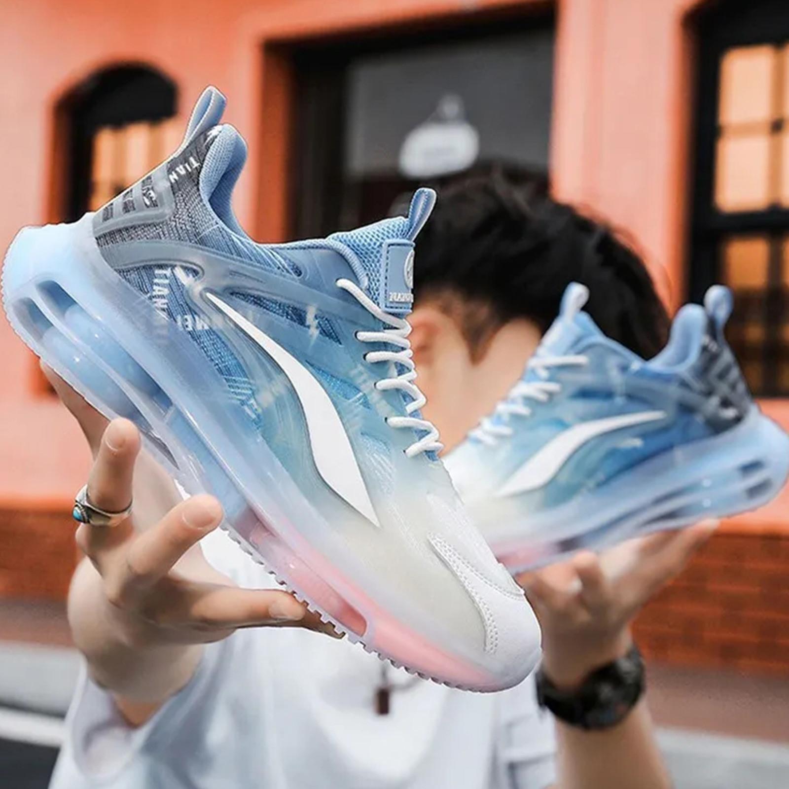 

Спортивная обувь с водонепроницаемой кожаной поверхностью, модная и дышащая, повседневная обувь для пар 38 небесно-голубой