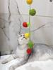 Tomato Cat Tease Bell Toy; Self-entertainment Toy with Bell Inside; Hang On the Door; Cat Toy with Fur Ball