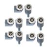 10pcs Shower Door Rollers Quiet Replacement Top Bottom Glass Door Pulleys for Bathroom Massage Room