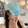 Polka Dot Bow Lace Baseball Cap Spring and Summer Wide Brim Sunshade Sunscreen Cap Sweet Versatile Cap Women