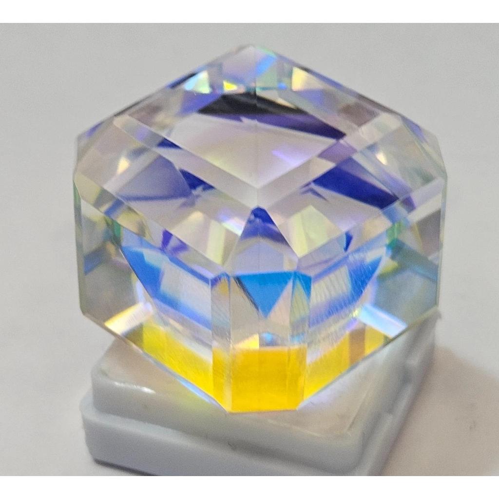 Beautiful Natural Mystic Topaz 225+ Multi Color Cube Cut Certified Gemstone