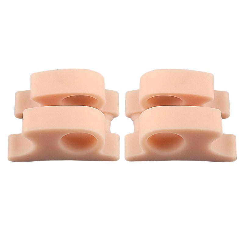 Double Ring Toe Separator & Straightener - SEBS Cuttable Toe Sleeve for Bunions and Overlapping Toes