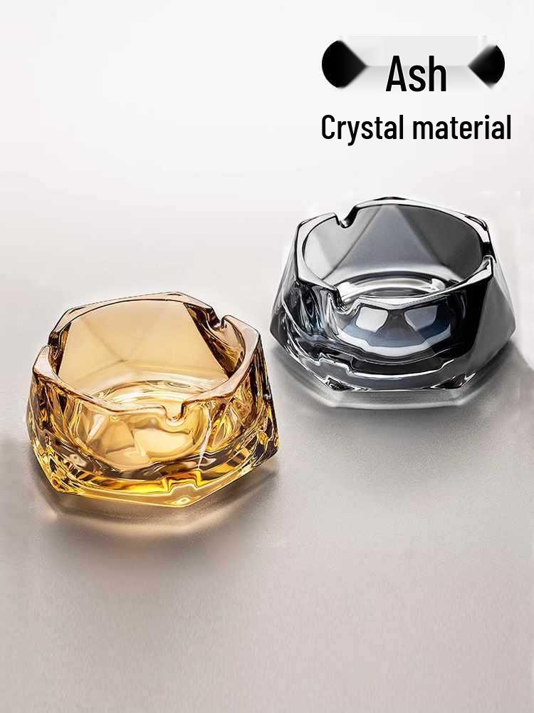 Crystal Luxury Ashtray: Sleek Design for Home, Bar, or Hotel