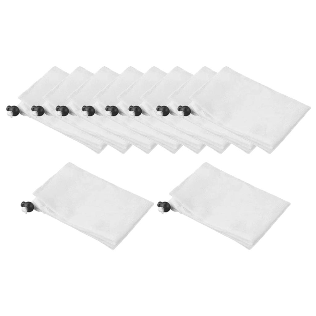 5/10pcs Fine Mesh Filter Bags Vacuum Pool Cleaner Bags Mesh Leaf Bag With Pull And Lock Cord Cleaning Accessory