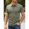 High-end Mesh Seersucker Ice Silk Short-sleeved Men's Lapel Summer Solid Color Large Size POLO Shirt Breathable Waffle Texture Men Lapel Short