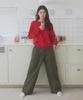 Nyuluki Cozy Round Knit Pullover_Red
