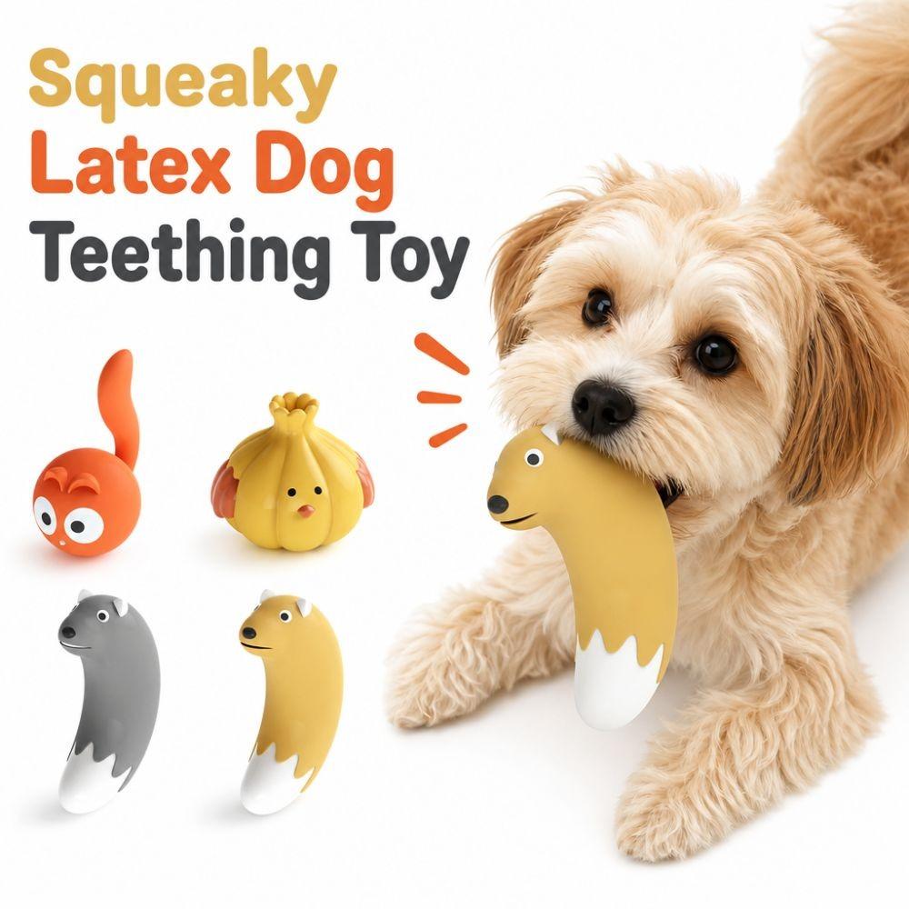 Cartoon Squeaky Latex Dog Toy Slow Rebound Chew Toy Cute Pet Teething Toy  Dog Amusing Oneself