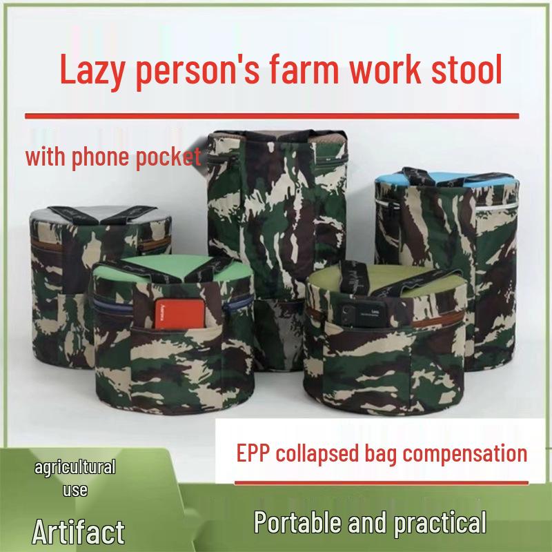 Portable Foam Stool for Farm Work and Tea or Garlic Picking