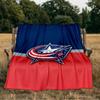 Columbus Blue Jackets Logo Blanket Flannel Throw for Sofa, Indoor, Camping, Living Room, Office, Chair, And Bed Soft Birthday Gift