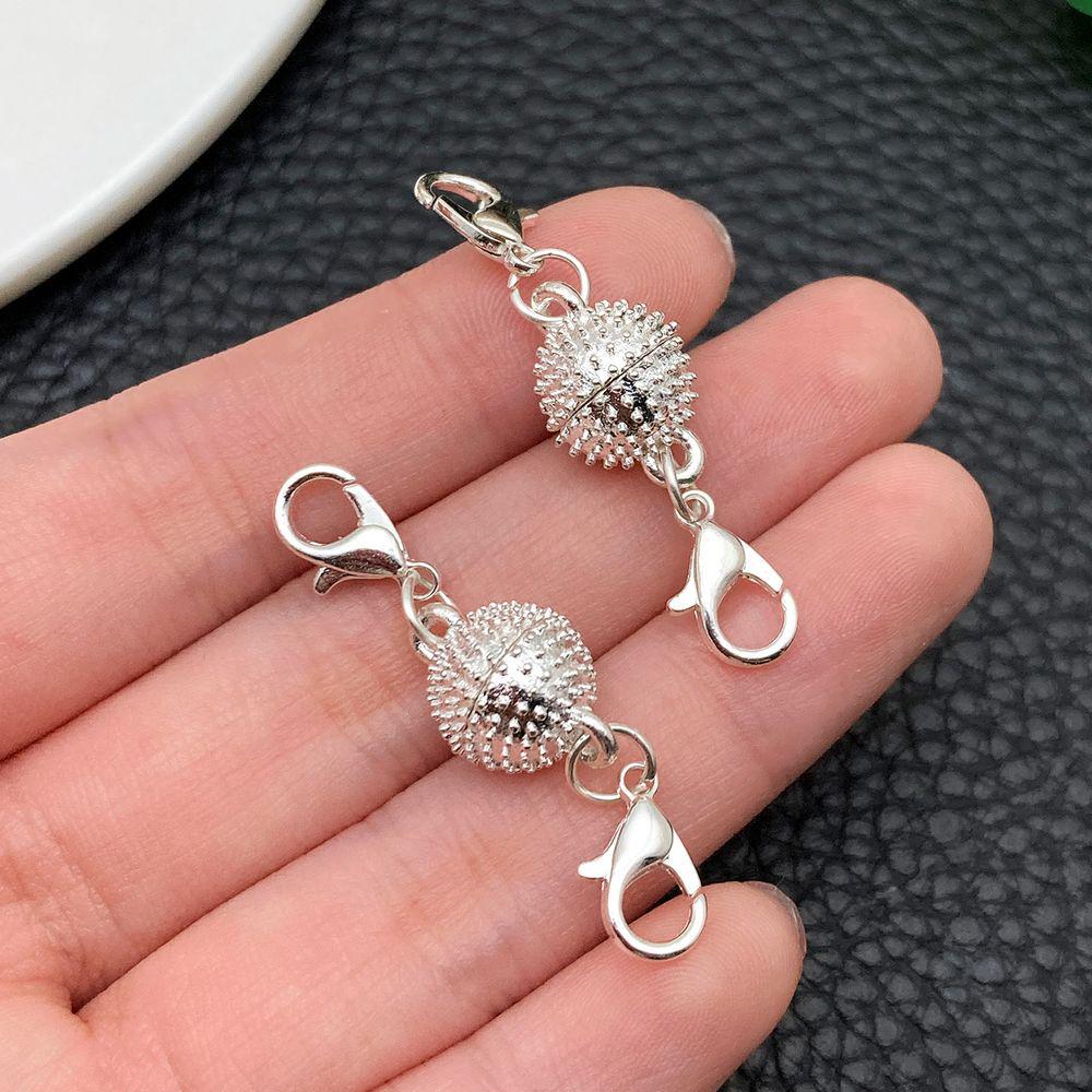 10-Style Multi-Color Round Magnetic Lobster Clasp Charms for DIY Bracelet & Necklace Jewelry