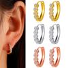 Nuovi Orecchini a Cerchio in Zircone CZ da 10 mm per Donna Forma a Cuore Zircone Boemo Colore Oro Rosa Argento Piccoli Orecchini Rotondi