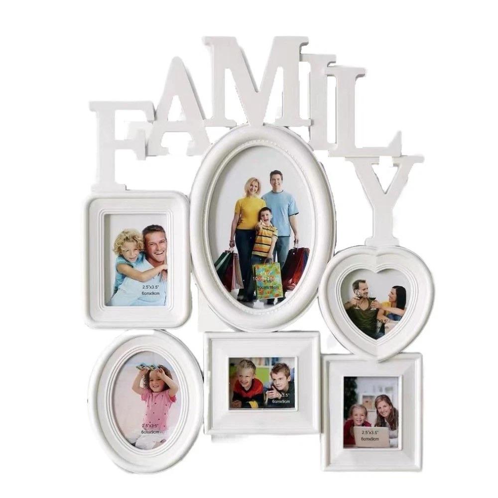 

Комбинация Семейных Фоторамок Настенное Крепление Неправильная Настенная Подвесная Рамка Настенный Декор Фоторамка белый