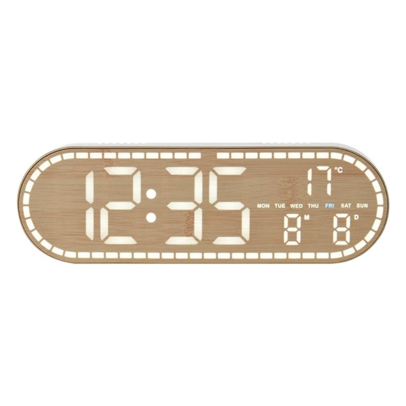 

Цифровые будильники для спальни Настольные часы с датой, днем недели, температурой, диммером для прикроватной тумбочки, гостиной жёлтый