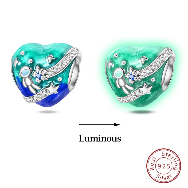 Kupferfarbene Im Dunkeln leuchtende Glühwürmchen Honigbiene Stern Anhänger Perlen Passen Qikaola Original Armbänder Feiner DIY Schmuck Geschenk