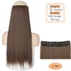 MERISIHAIR Langt rett syntetisk hårforlengelse 5 klips inn høytemperatur 22 tommer 120 g fiberhår for kvinner