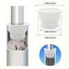 1 pièce Bouchon de vidange blanc, Connecteur d'anneau d'étanchéité pour tuyau d'égout, Vidange de tuyau de cuisine pour égout de machine à laver, Bouchon d'étanchéité de sol en silicone anti-odeur