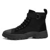 Fashion Men's breathable round toe motorcycle boots casual hiking shoes high top wear-resistant anti-oxidation versatile fashion