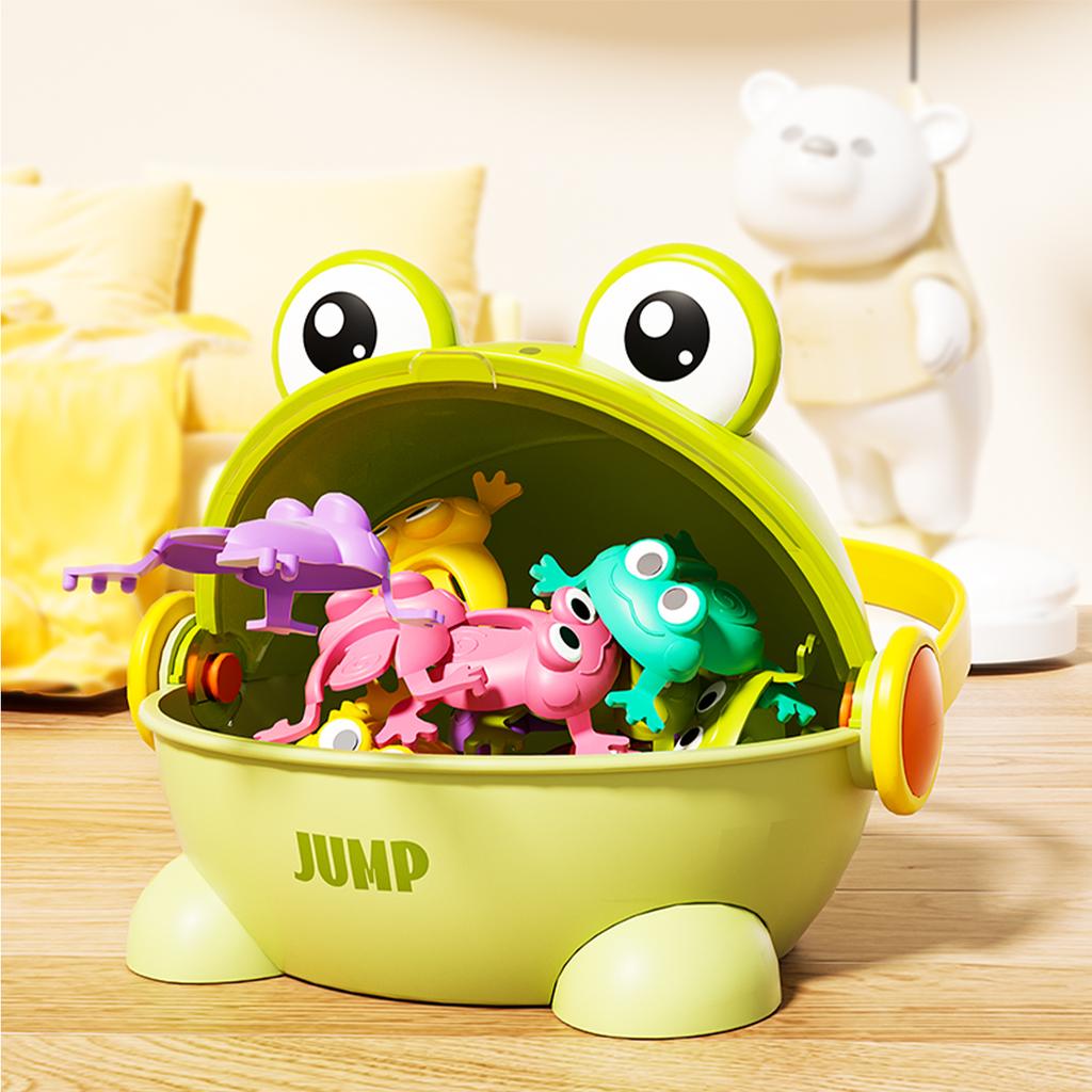 Children's Jumping Little Frog Baby Educational Press-and-jump Frog Can Jump Green Toad Parent-child Toy Interactive Game