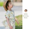 Baby Boys Girls Yukata Jinbei Cute Romper Summer Baby Dinosaur Floral Pattern Baby Clothes Knit Romper Short Sleeve Front Opening Cotton HF1221
