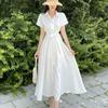 Navava Women Lovely Ribbon Shirt Long Dress No893