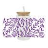 Květina 16OZ UV DTF Cup Wrap Transfers Samolepky Vlastní vodotěsná plechovka 1ks Glass DIY Lab O1D9