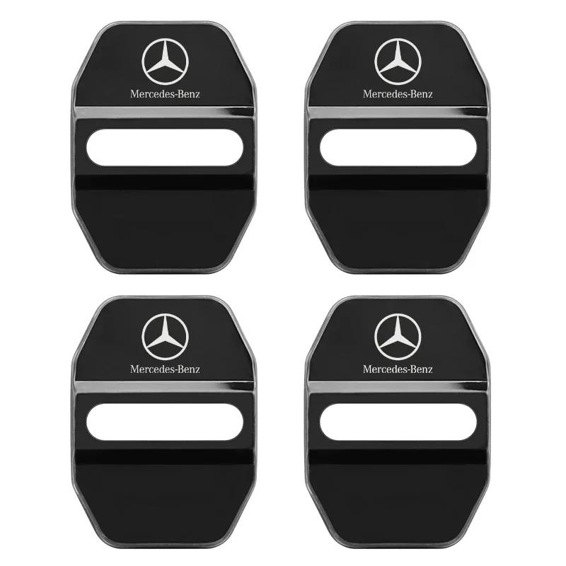 

Car Styling Car Door Lock Covers stikcer Case for Mercedes Benz New B/C/E Class A Class C200L GLC GLK CLA GLA Accessories Car St
