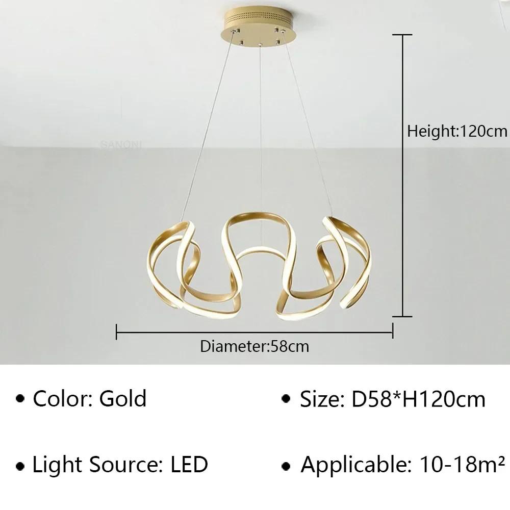 Modern LED Pendant Lights For Living Dining Room Table Hotel Bedroom Ceiling Chandelier Indoor Home Decoration Lighting Fixture