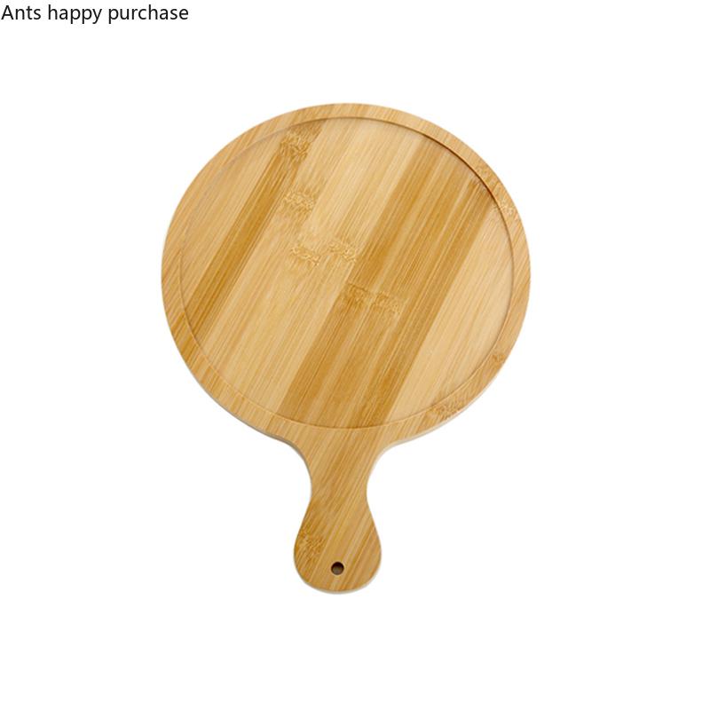 Pizzateller aus Bambusholz, Steakteller, Brotform, Kuchenform, runde Holzpalette, Dim-Sum-Teller, Holztablett, Präsentationstablett, Holzteller