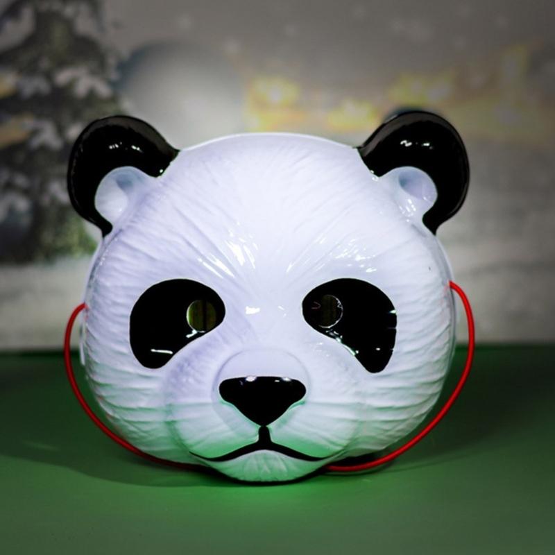 Festival Panda Full Face Mask For Halloween Christmas Parties Costume Accessory Kids Adults Safe Comfortable PVC Plastic