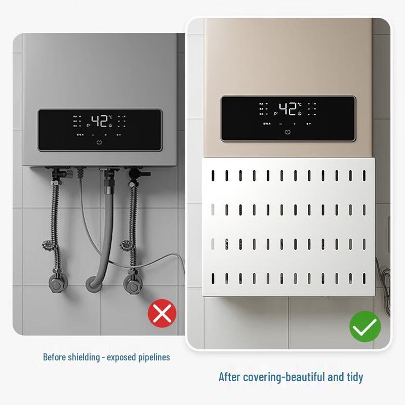 No-Drill Kitchen Wall Pegboard Storage Shelf