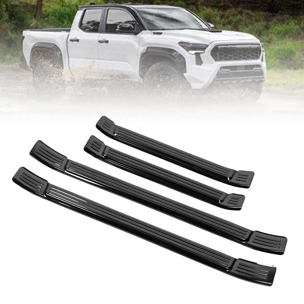 4pcs Door Sill Protector Scratch Stainless Steel Door Sill Scuff Plate Trim Sticker Strips for 2024