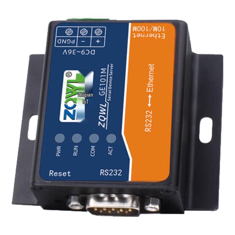 

ZQWL GE101M RS232 to Ethernet Serial Server Module With Power Adapter