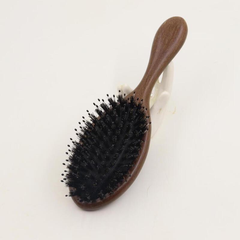 

Массажная расческа с воздушной подушкой и щетиной из свиной щетины, сандаловое дерево