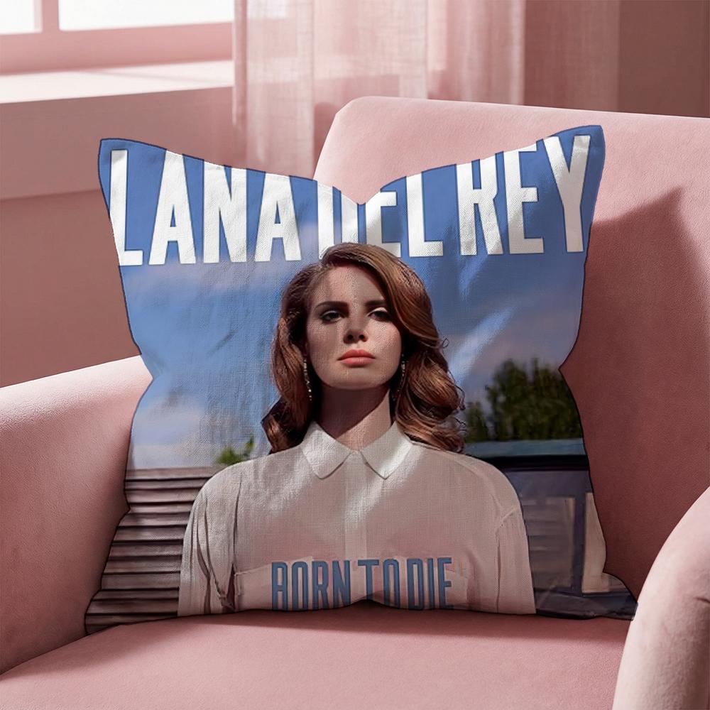 Singer L-Lana Del Rey Cushion Cover Multi-Scene Pillow Cover for Home & Car - Reversible, Soft & Durable for Daily Use