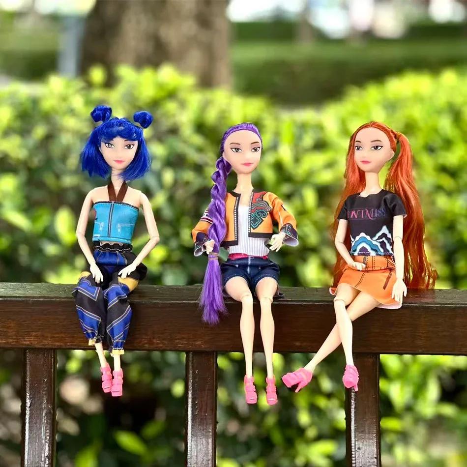 @$Anime Kpop Demon Hunters Rumi Mira Zoey Tiger Figura Giocattolo Decorazione da Scrivania Statue Ornamento Collezionabile per Bambini Regalo_$