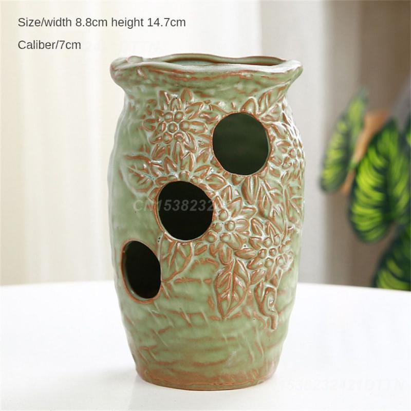 Ceramic Flowerpot Breathable Breathable Holes Creativity Personalized Vase Flower Pot Caves Style Artistic Desktop Decoration