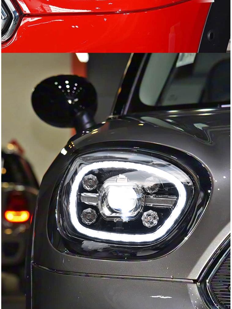Compatible BMW Mini Countryman F60 Headlight Assembly (2017-2023): Crystal Flowing Turn Signals